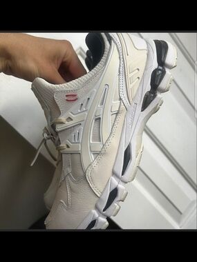 ASICS White Cream Runner Sneakers